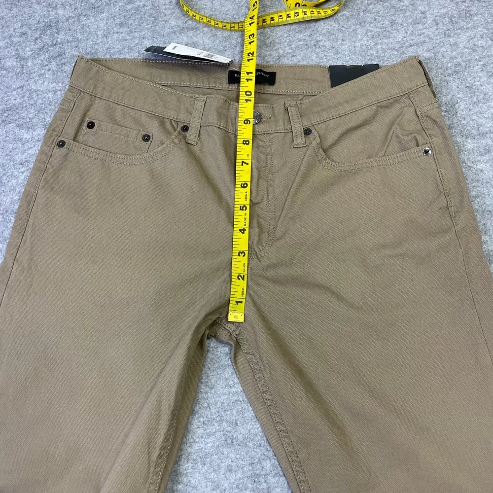NEW Banana Republic Slim Fit Khaki Tan Textured Pants 31x30 Casual Travel